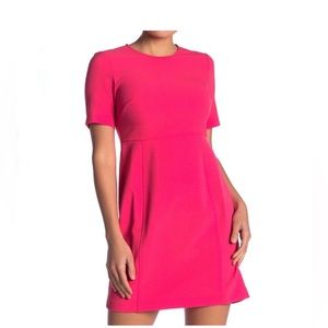 Eliza J Short Sleeve Pink Shift Dress
